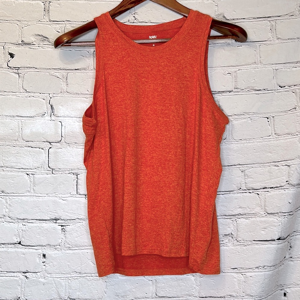 Double Zero Orange Sleeveless Athletic Top Excellent Condition Size Small